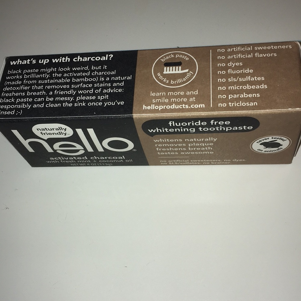 Hello Activated Charcoal Toothpaste - Picture 2 of 4
